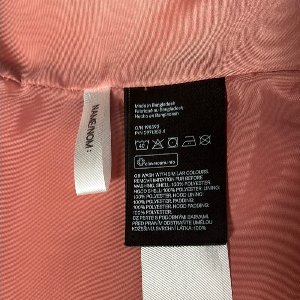 Pink Puffer Vest with Faux Fur Hood - Picture 7 of 8